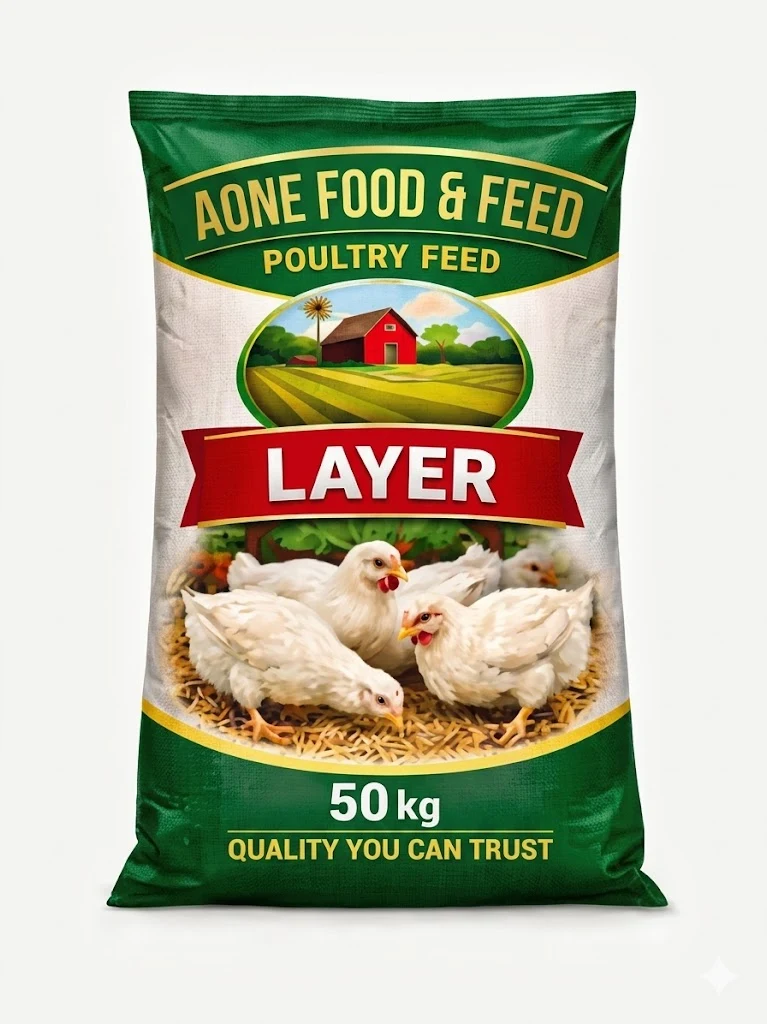 A One 50 kg poultry feed bag